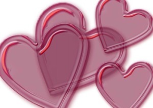 clip art pink hearts