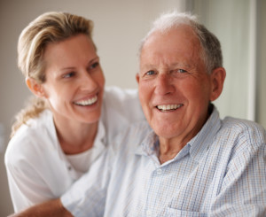caregiver with senior citizen