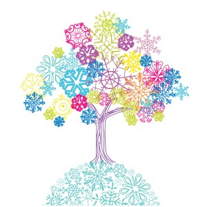 digital image of a winter tree