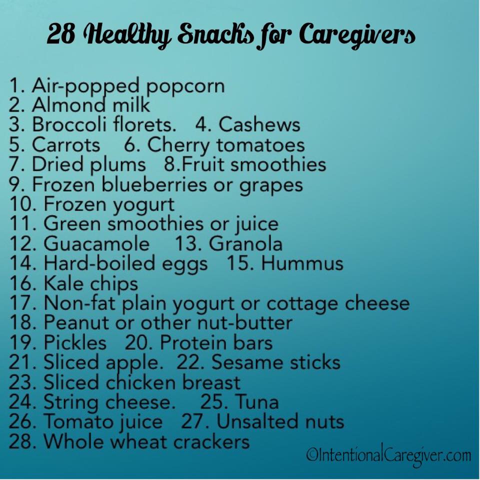 healthy snacks for caregivers