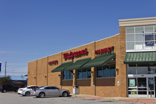 a picute of the outside of Walgreens Pharmacy