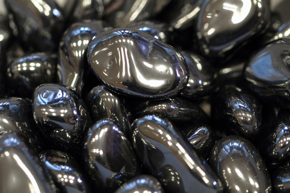 Pieces of polished hematite