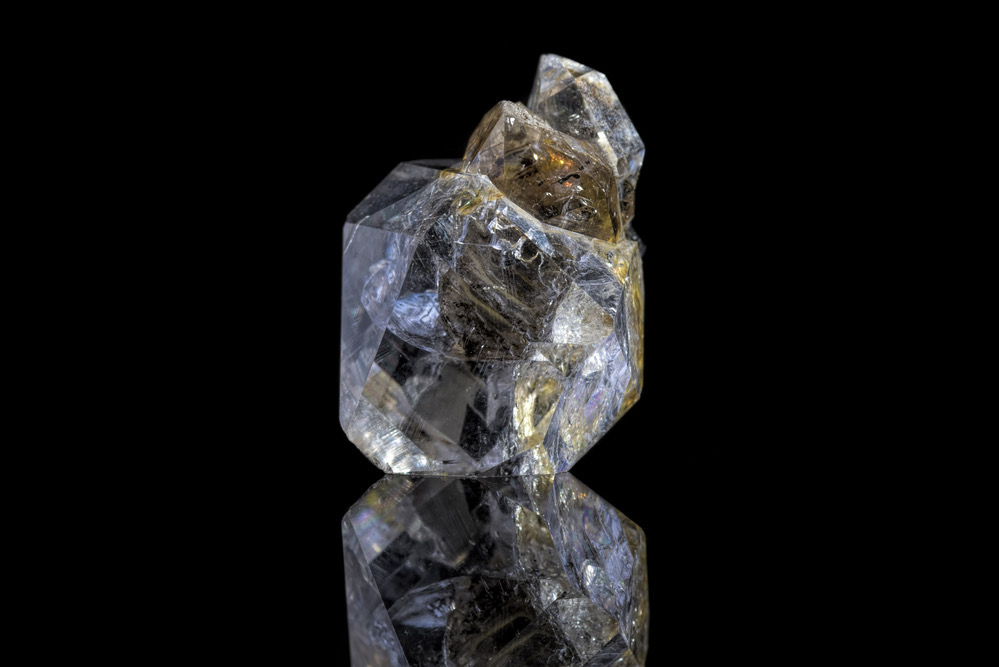 Herkimer Diamond on a black backgound
