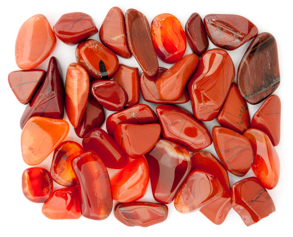 pieces of polished red jasper