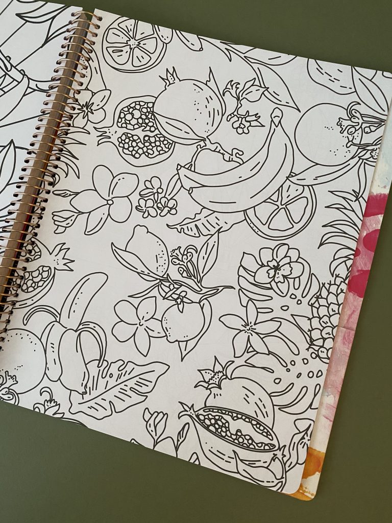 a coloring page from the Bloom Choose Joy planner