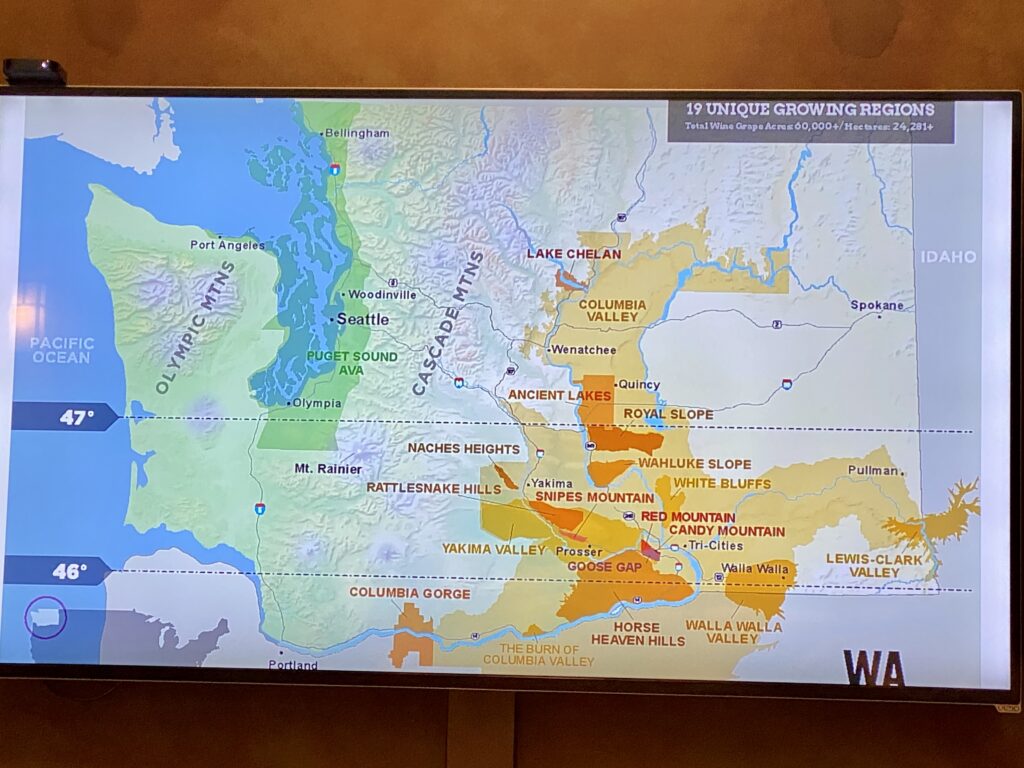 Map of the Washington state AVAs